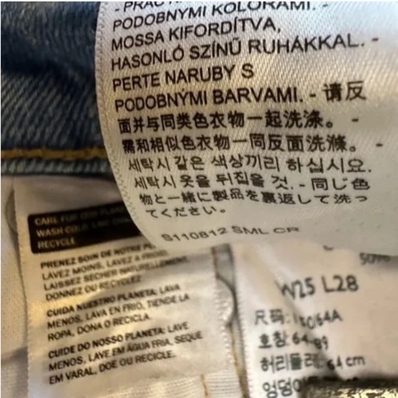 Levi's Premium 501 Skinny Stretch Jeans Light Wash (25) - Picture 9 of 10